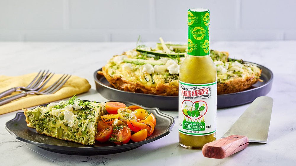 Vegetable and Goat Cheese Frittata with Marie Sharp’s Green Habanero Pepper Sauce - Marie Sharp's Company Store
