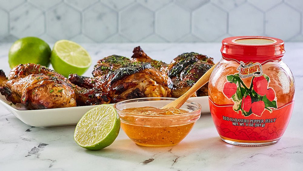 Habanero Lime Chicken Drumsticks Recipe with Marie Sharp’s Red Habanero Pepper Jelly - Marie Sharp's Company Store
