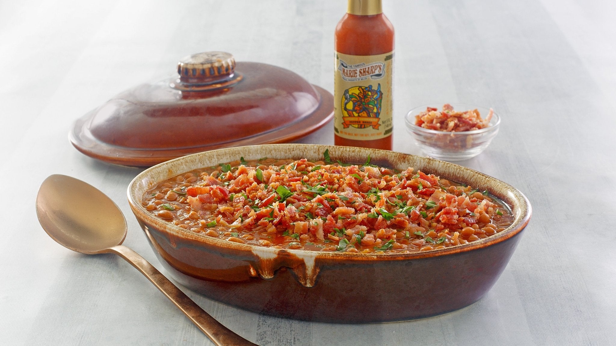 Spicy Baked Beans Recipe with Bacon and Marie Sharp’s Smoked Habanero Pepper Sauce - Marie Sharp's Company Store