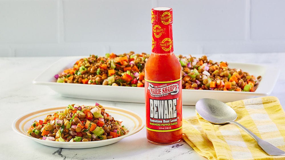Spicy Lentil Salad with Marie Sharp’s Beware Comatose Habanero Pepper Sauce - Marie Sharp's Company Store