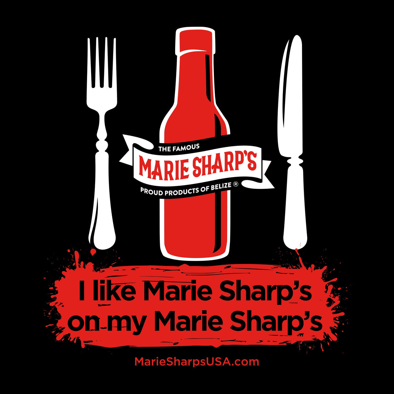 Marie Sharp's T-shirt on Marie Sharp's - Unisex - Marie Sharp's Company Store
